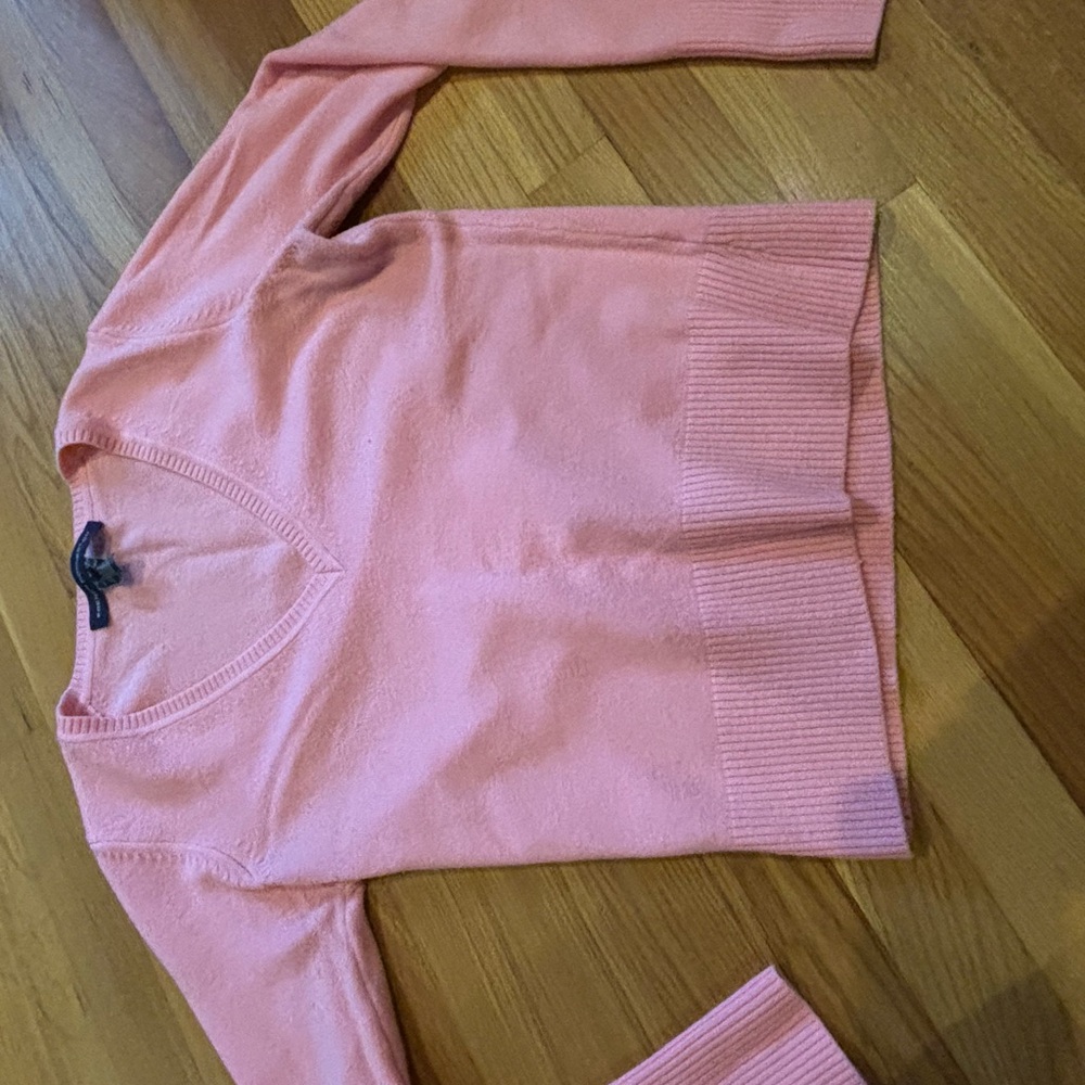 French Connection Soft Pink V-Neck Sweater